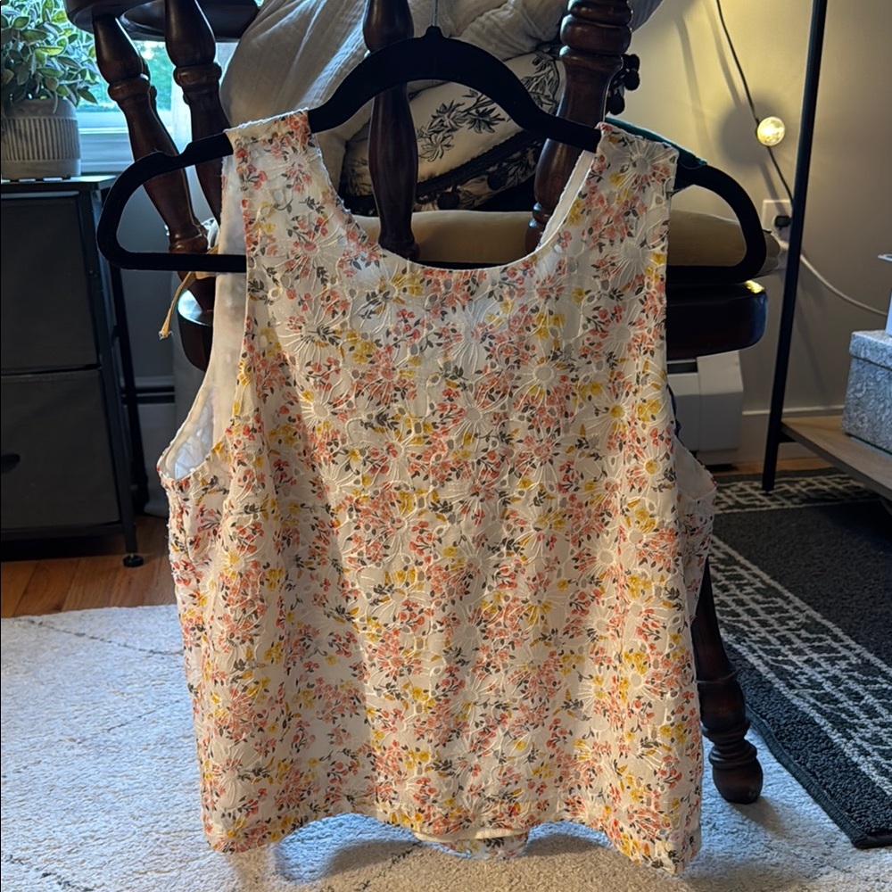 Floral Sleeveless Top - Multicolor